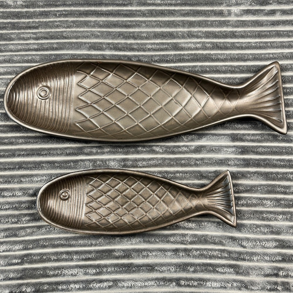Threshold Fish Wall Hanger Set 2 Bronze Metallic Coastal Decorative Art Target